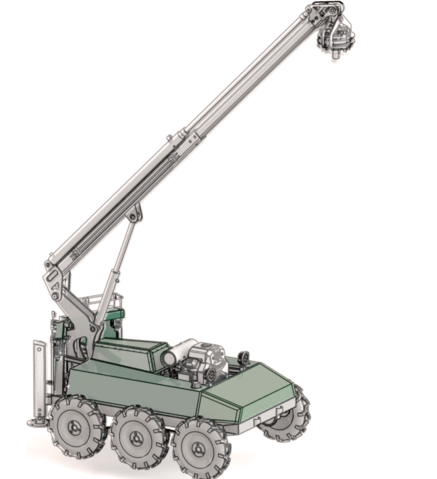 Закрутка винтовых свай техникой Сваекрут со стрелой Гудвинт